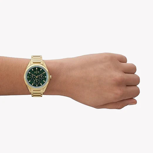 ARMANI EXCHANGE AX5661 - BOLD SOPHISTICATION WITH GREEN DIAL & GOLD ACCENTS Women's Watch-i-Watch-4