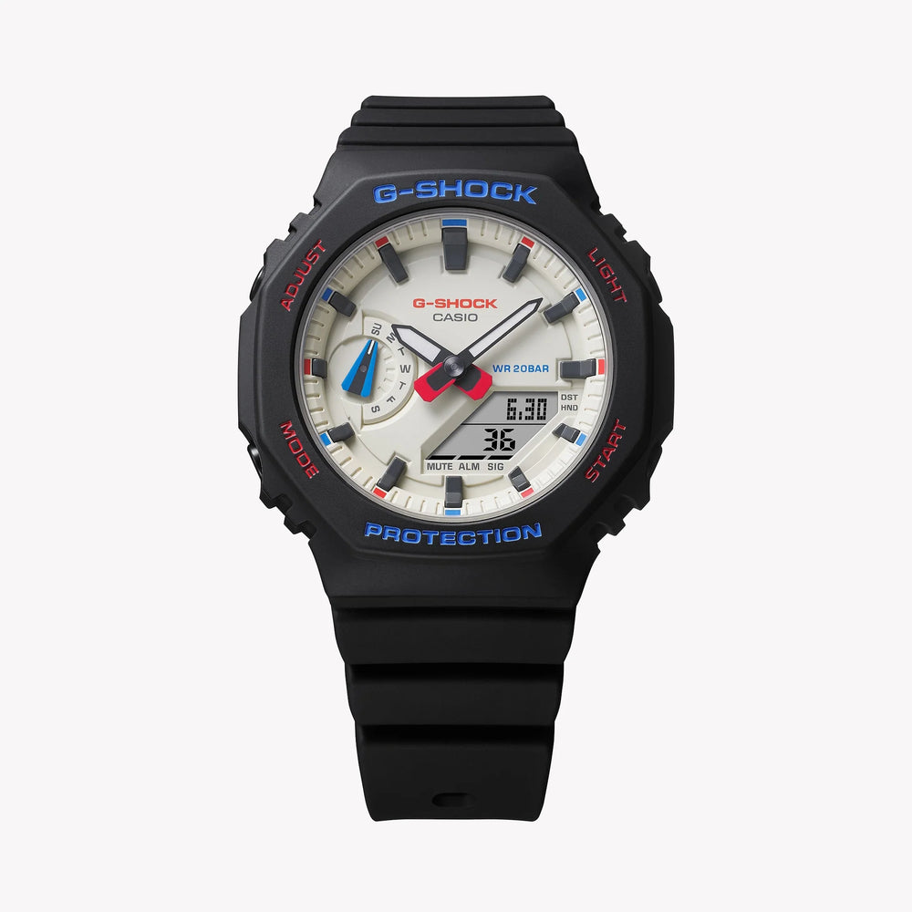 Casio G-Shock Gma-S2100wt-1adr Oak Compact - Elegant Resilience Series Women's Watch With Black Resin BAnd and White Dial by i-watch