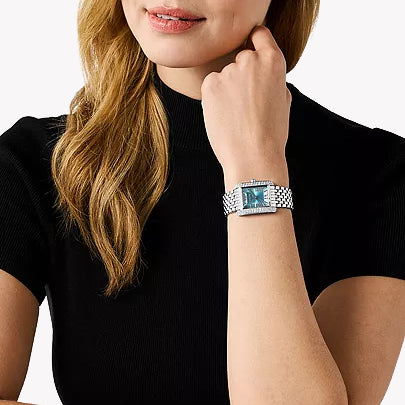 MICHAEL KORS MK4829 STYLISH SILVER & BLUE DIAL WOMEN'S WATCH - ELEGANT FUNCTIONALITY-i-Watch-4