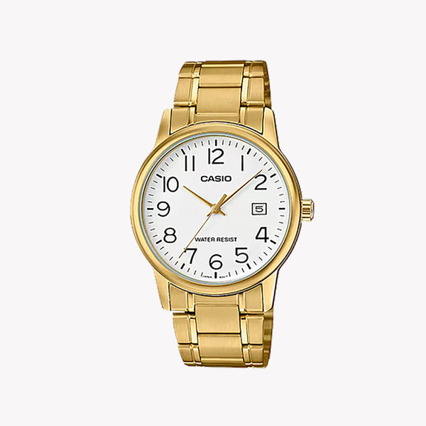 Timeless Elegance Men's Gold Watch, White Dial | Mtp-V002g-7b2udf by i-watch