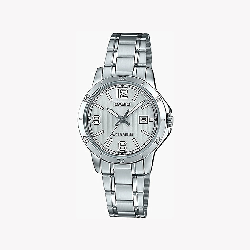 Casio Women's Silver Stainless Steel Watch, Silver Dial | Ltp-V004d-7b2udf by i-watch