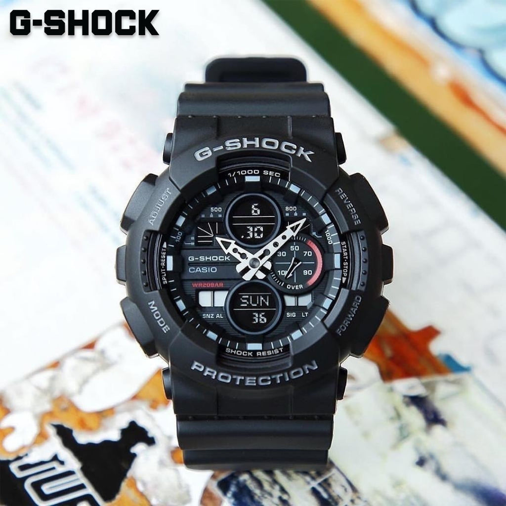 CASIO G-SHOCK GA-140-1A1DR - DURABLE ELEGANCE MEN'S SPORT WATCH with Black Resin & Bold Digital Dial-i-Watch-3