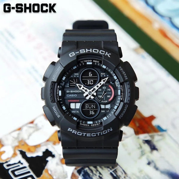 Casio G-Shock Ga-140-1a1dr - Durable Elegance Men's Sport Watch With Black Resin & Bold Digital Dial by i-watch