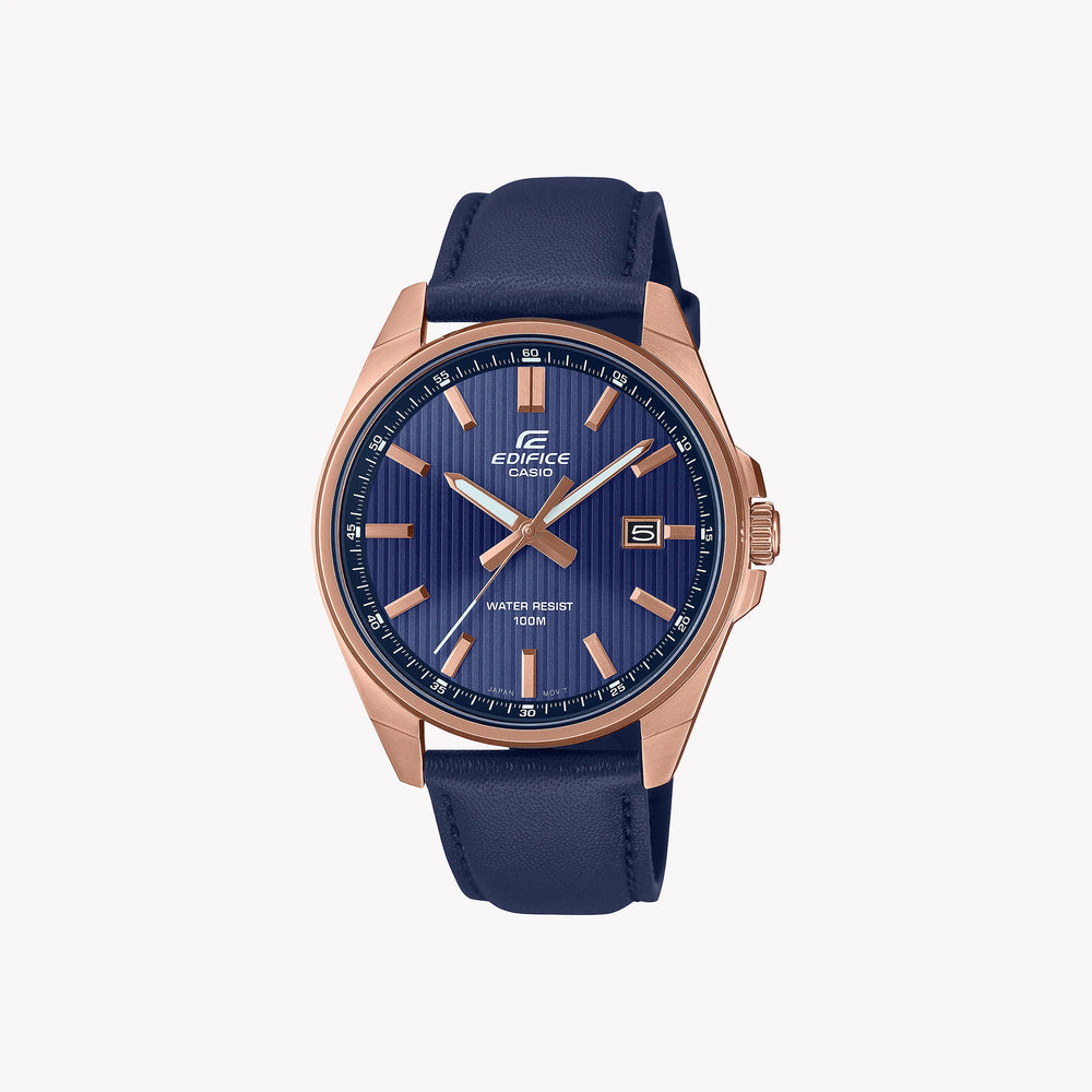 Edifice Men's Rose Gold & Blue Stainless Steel Watch | Efv-150cl-2avuef by i-watch
