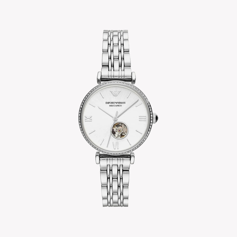 Emporio Armani Women's Silver Watch, White Dial | Ar60022 by i-watch