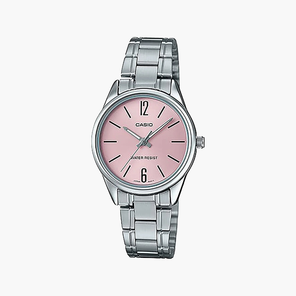 Casio Women's Silver & Pink Watch, Stainless Steel | Lady Baby Pink by i-watch
