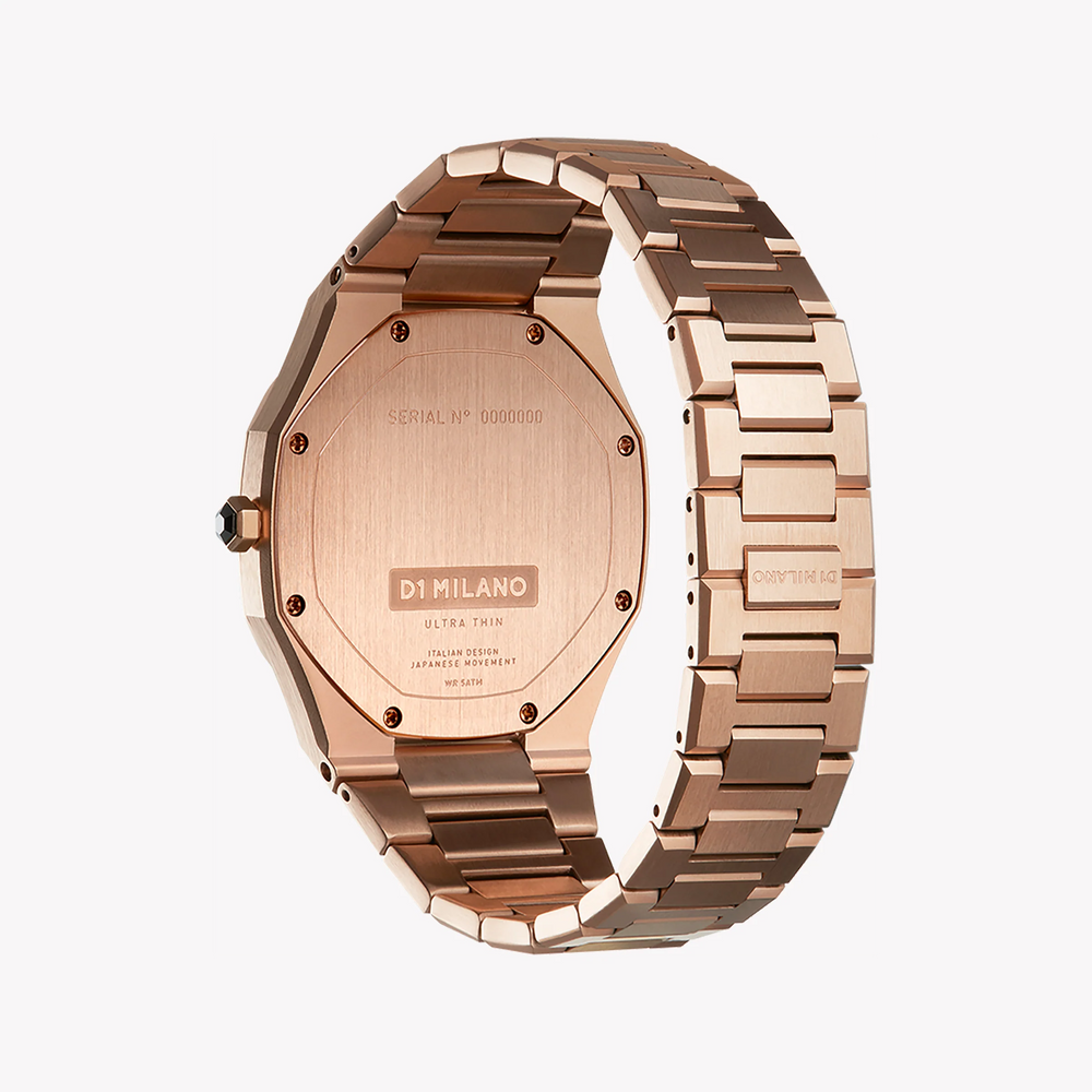 D1 MILANO Men's Rose Gold Watch, Black Dial | D1-UTBJ16 by i-watch