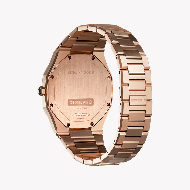 D1 MILANO Men's Rose Gold Watch, Black Dial | D1-UTBJ16 by i-watch
