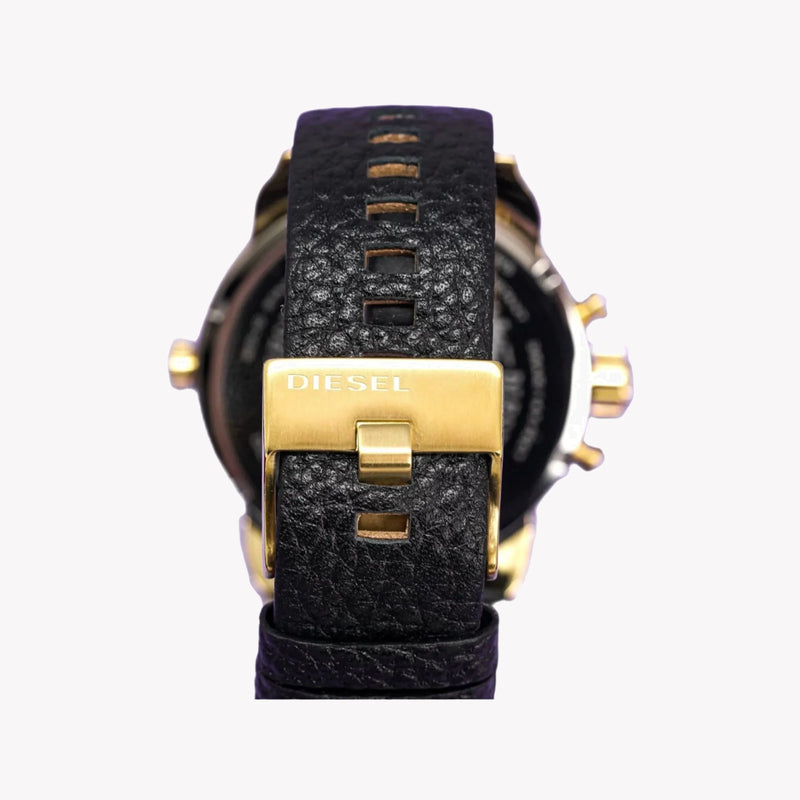Diesel Men's Gold Watch, Black Leather Band | Dz7363 by i-watch