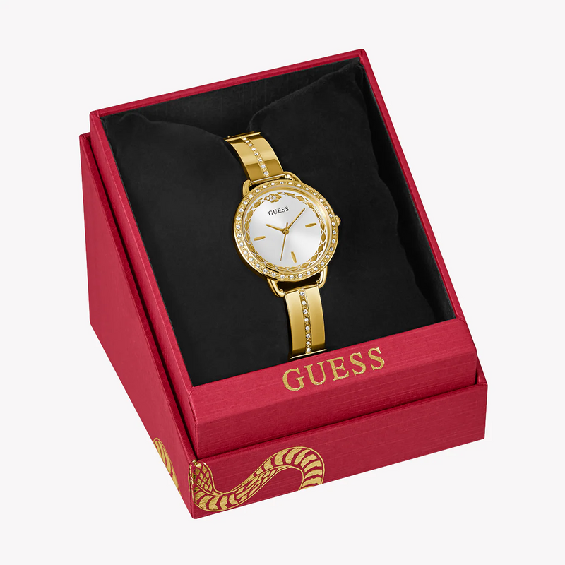 Guess Women's Gold Stainless Steel Watch, White Dial | Gw0856l1 by i-watch