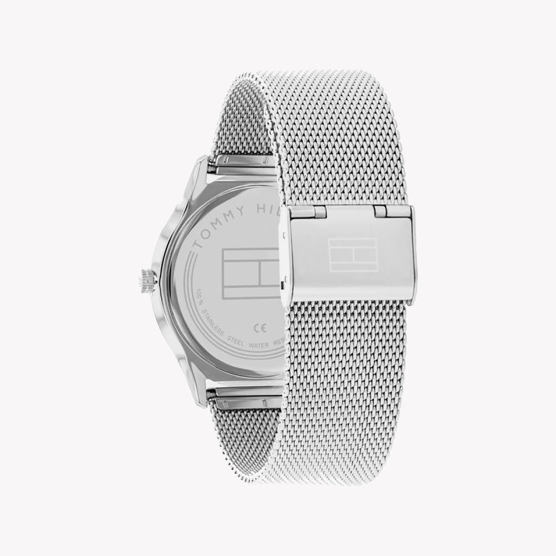 Tommy Hilfiger Men's Silver Watch, Blue Dial | 1680672 by i-watch