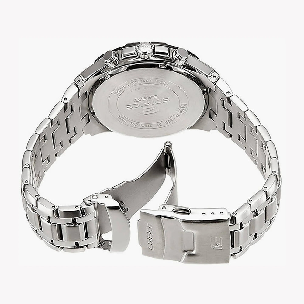 CASIO EF-539D-1AVEF - BOLD BLACK DIAL CHRONOGRAPH - STAINLESS STEEL MEN'S WATCH-i-Watch-2