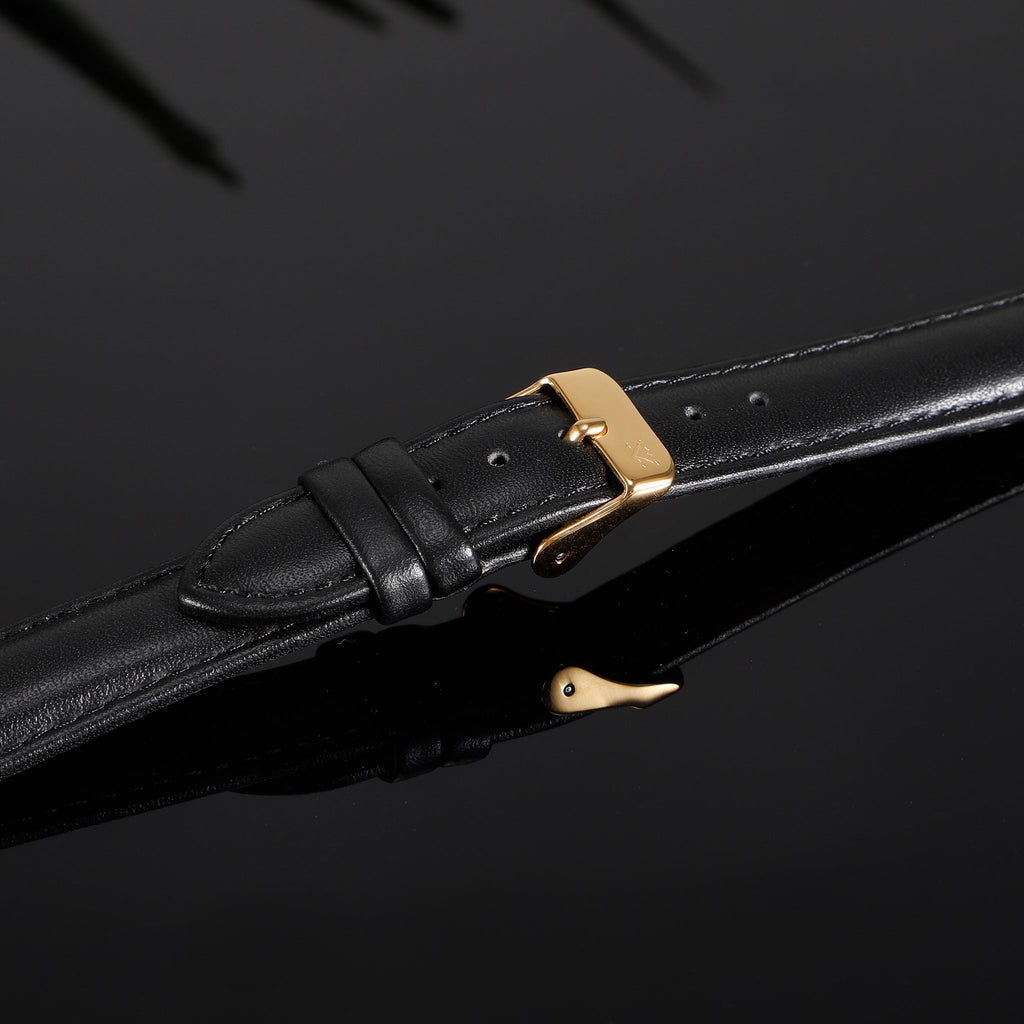 Zink Women's Black Leather Watch Band | Zlb007bg