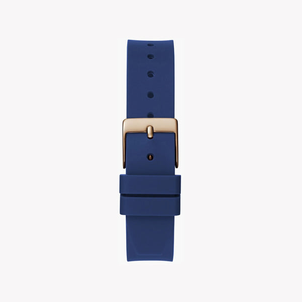 Guess Women's Rose Gold Watch, Blue Silicone Band | Gw0658l3 by i-watch