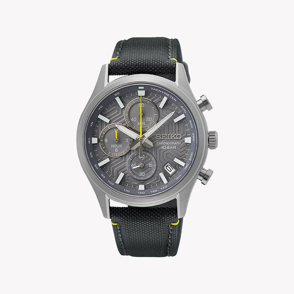 Seiko Men's Silver Stainless Steel, Black Leather | Ssb423p1 by i-watch