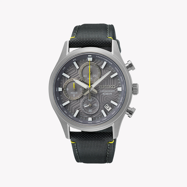 Seiko Men's Silver Stainless Steel, Black Leather | Ssb423p1 by i-watch