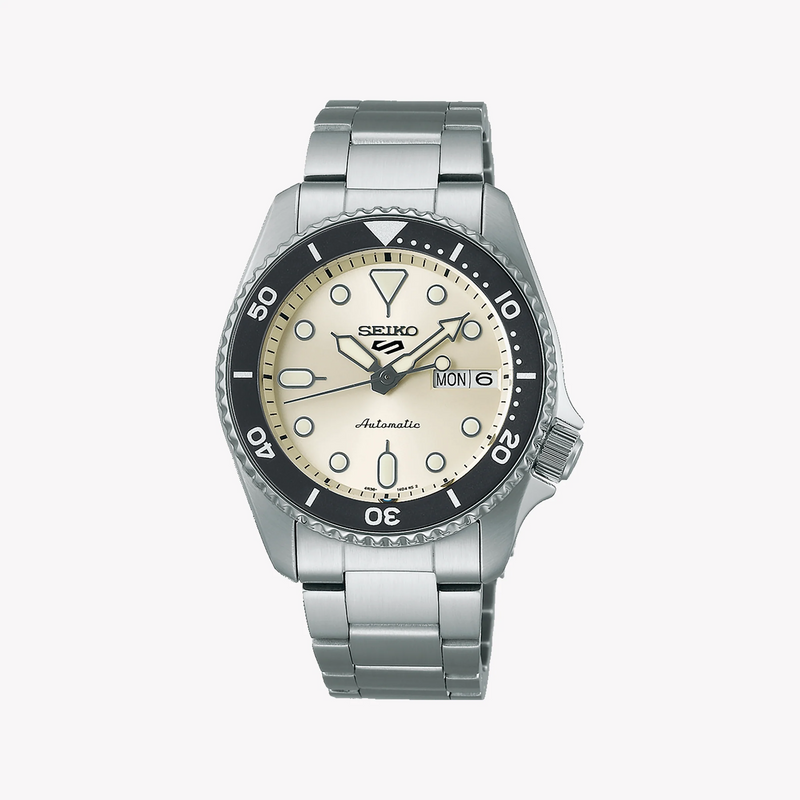 Seiko Men's Silver Stainless Steel Watch, Beige Dial | Srpk31k1 by i-watch