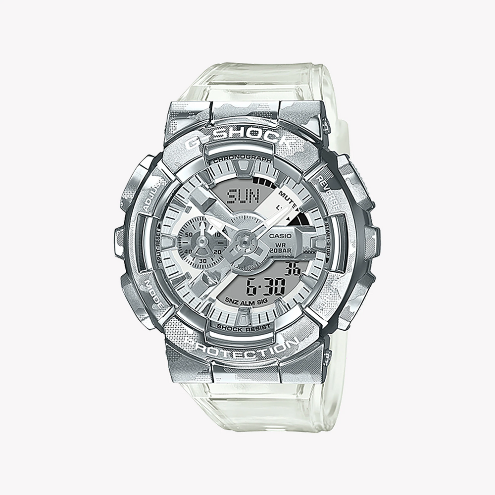 G-Shock Men's Silver Watch, Sporty Resin Band | Gm-110scm-1adr by i-watch