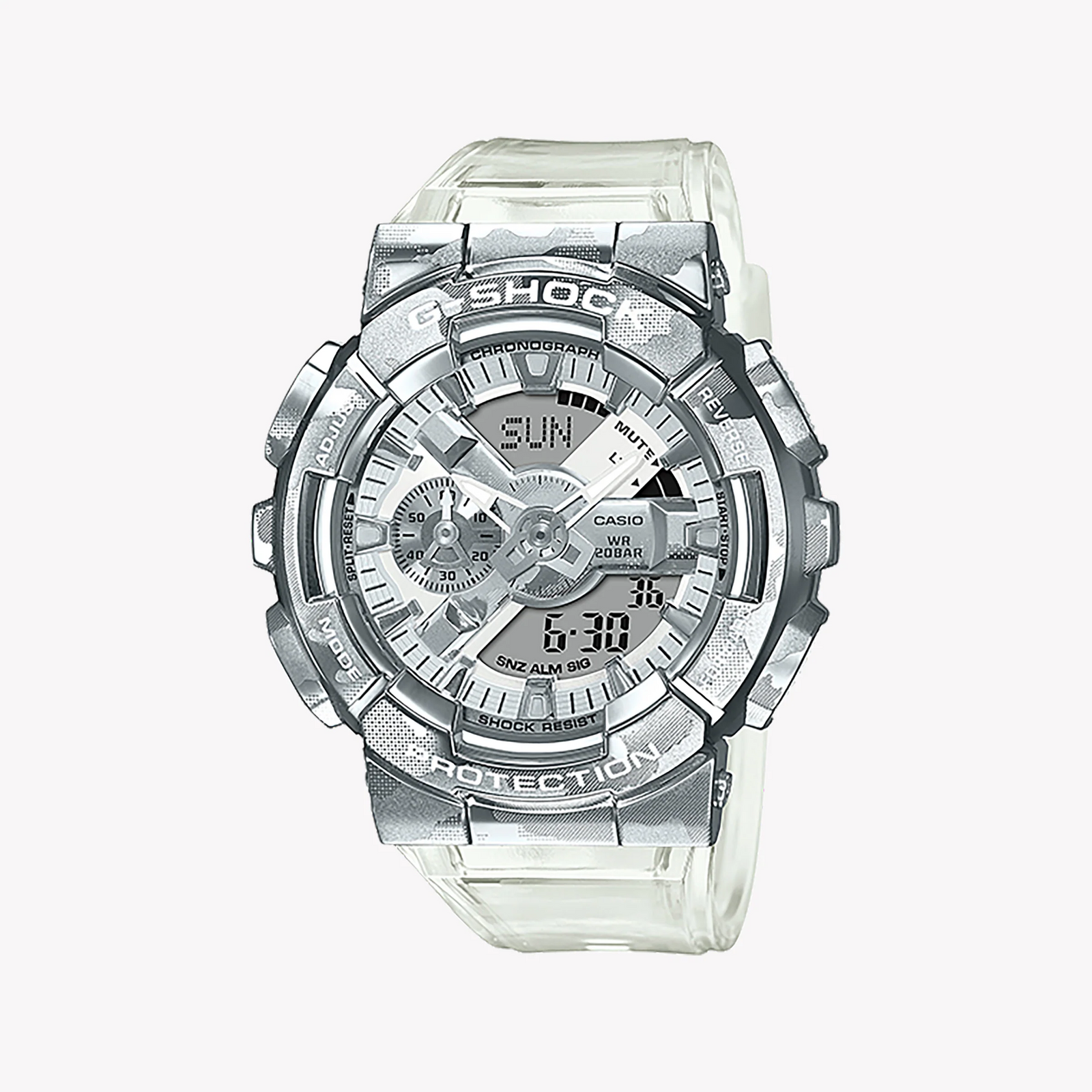 G-Shock Men's Silver Watch, Sporty Resin Band | Gm-110scm-1adr by i-watch