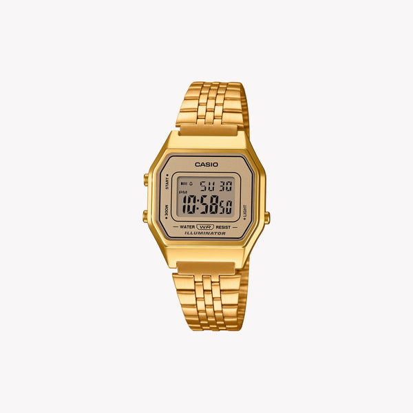 Casio Women's Gold Stainless Steel Watch, Digital Display | La680wega-9er by i-watch