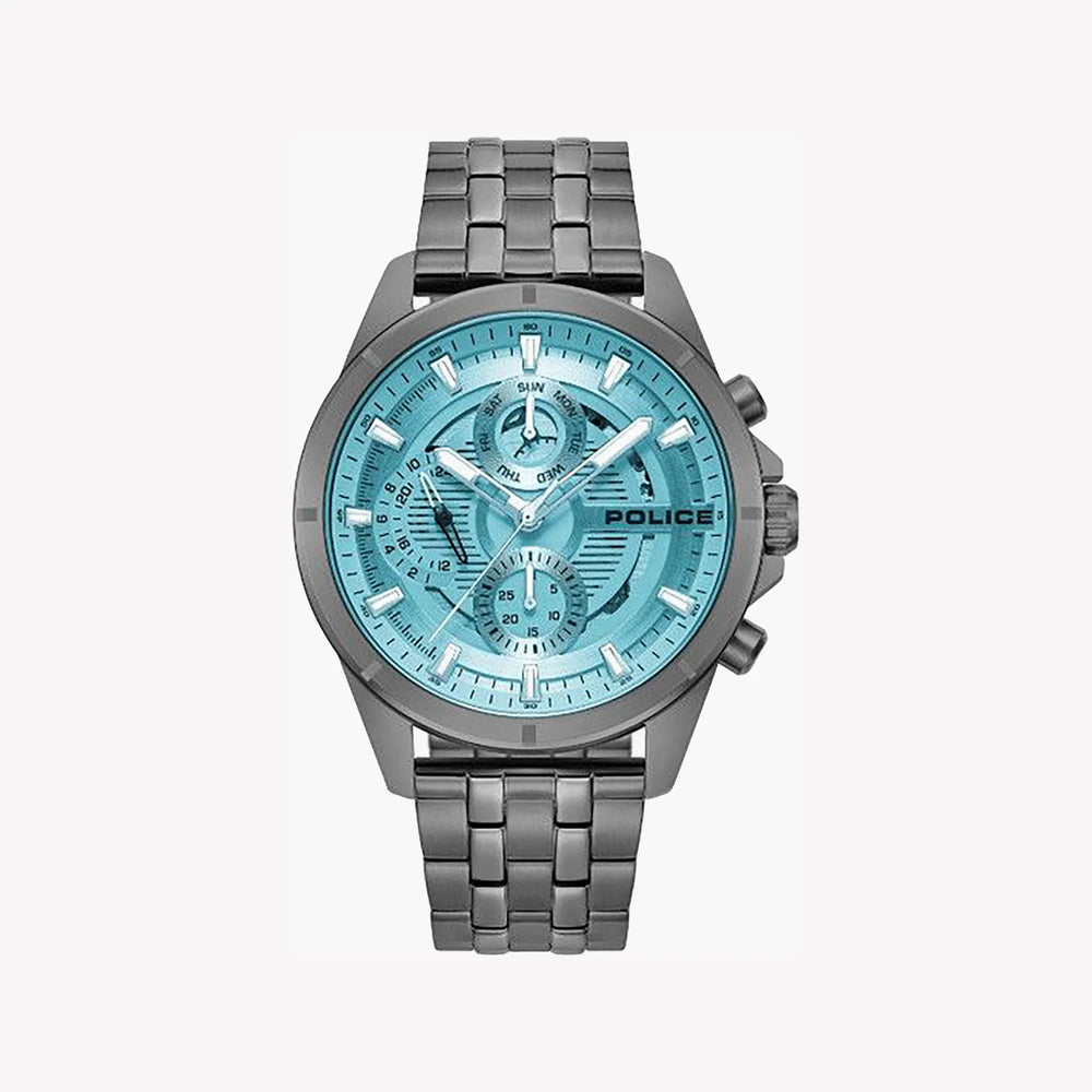 Bold Performance Men's Grey Stainless Steel Watch, Blue Dial | Pewjk0004606 by i-watch