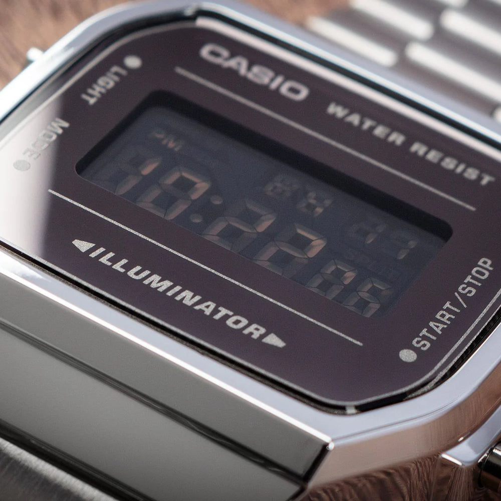 Casio Men's Resin/Metal Watch, Silver Dial | A168wem-1ef by i-watch