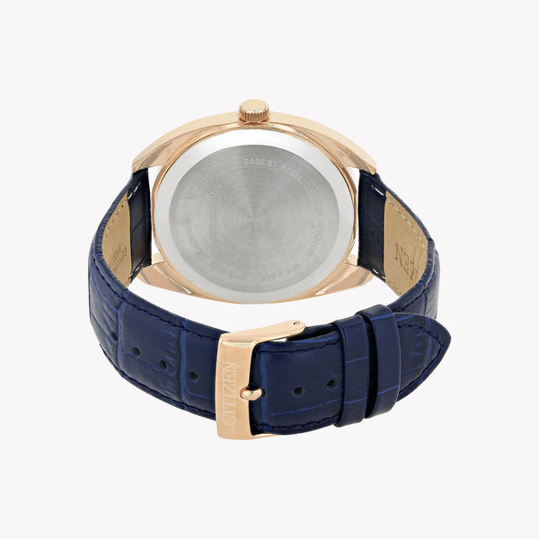 Citizen Men's Gold Watch, Blue Dial, Leather Band | Bi5093-01l by i-watch