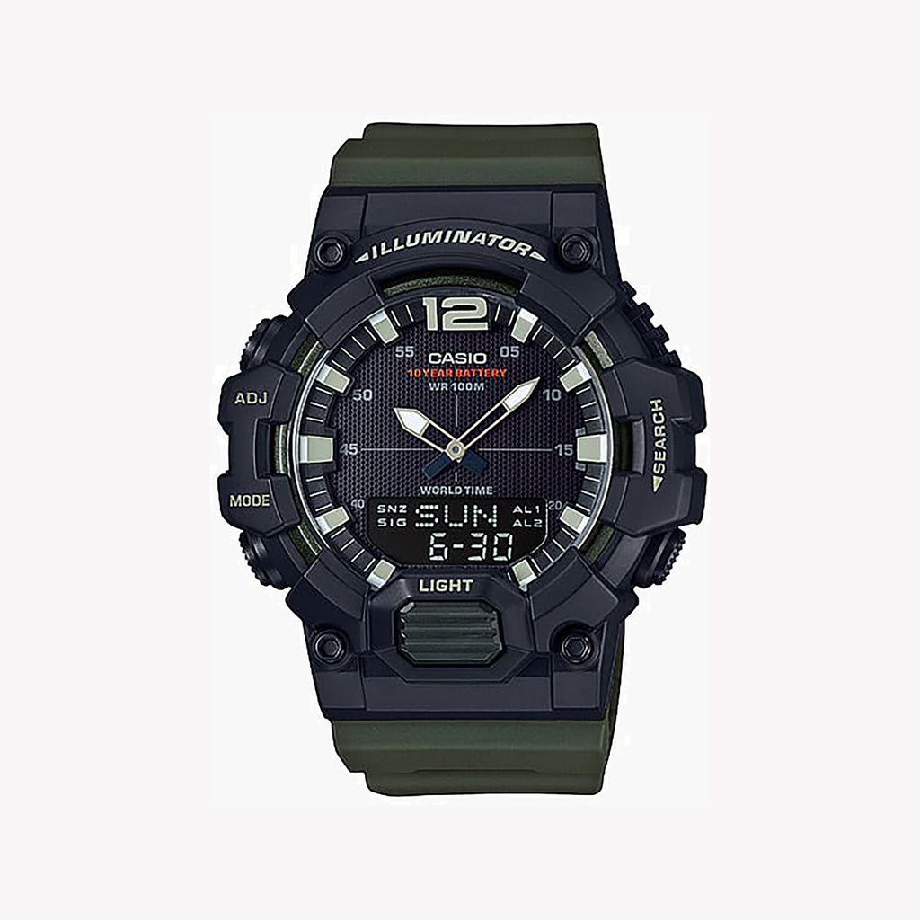 CASIO HDC-700-3AV ADVENTURE READY - BOLD EXPLORER MEN'S WATCH with dark green band and black case