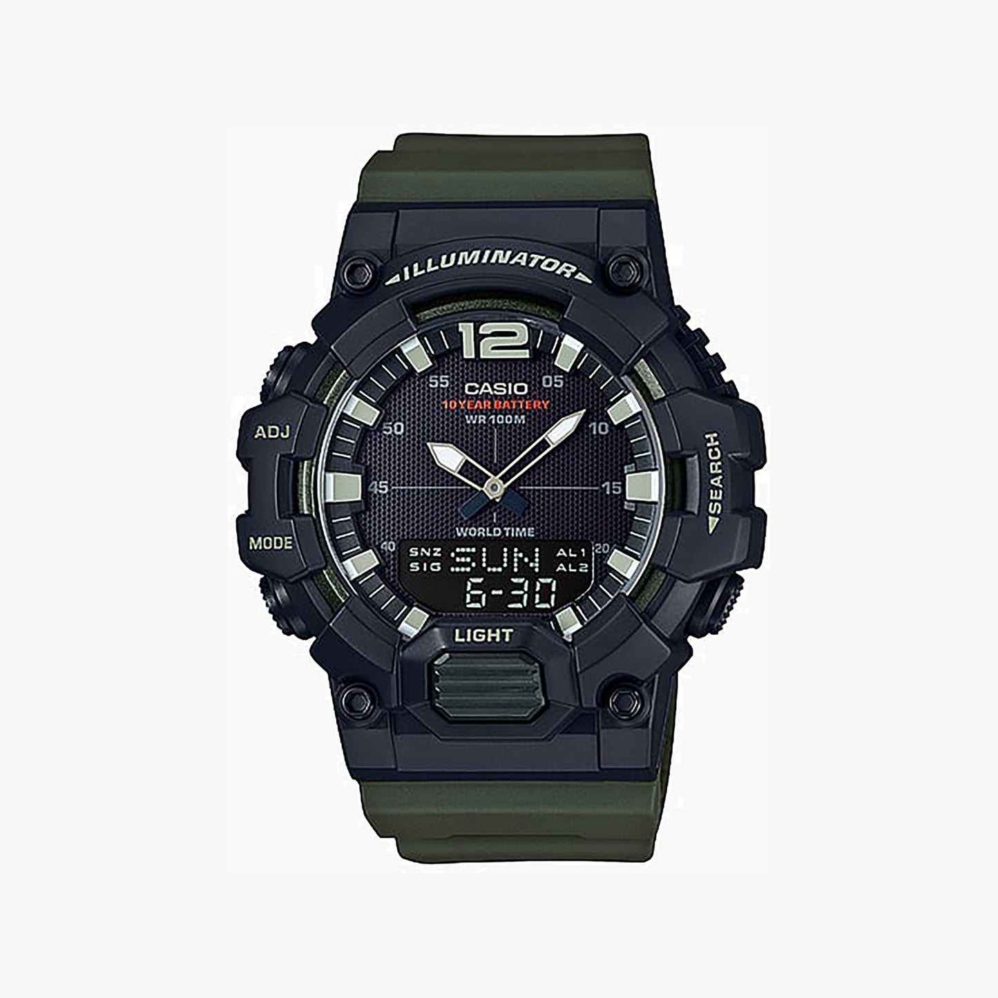 Casio HDC-700-3AV Analog-Digital-Kombination, schwarze Herrenuhr