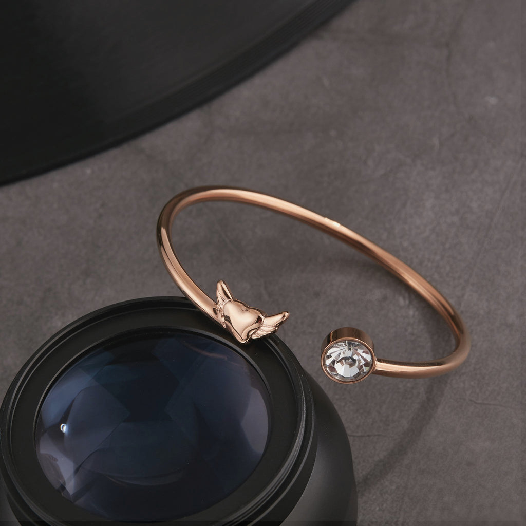 Zink Women's Rose Gold Stainless Steel Bracelet | Zfbg006rgc