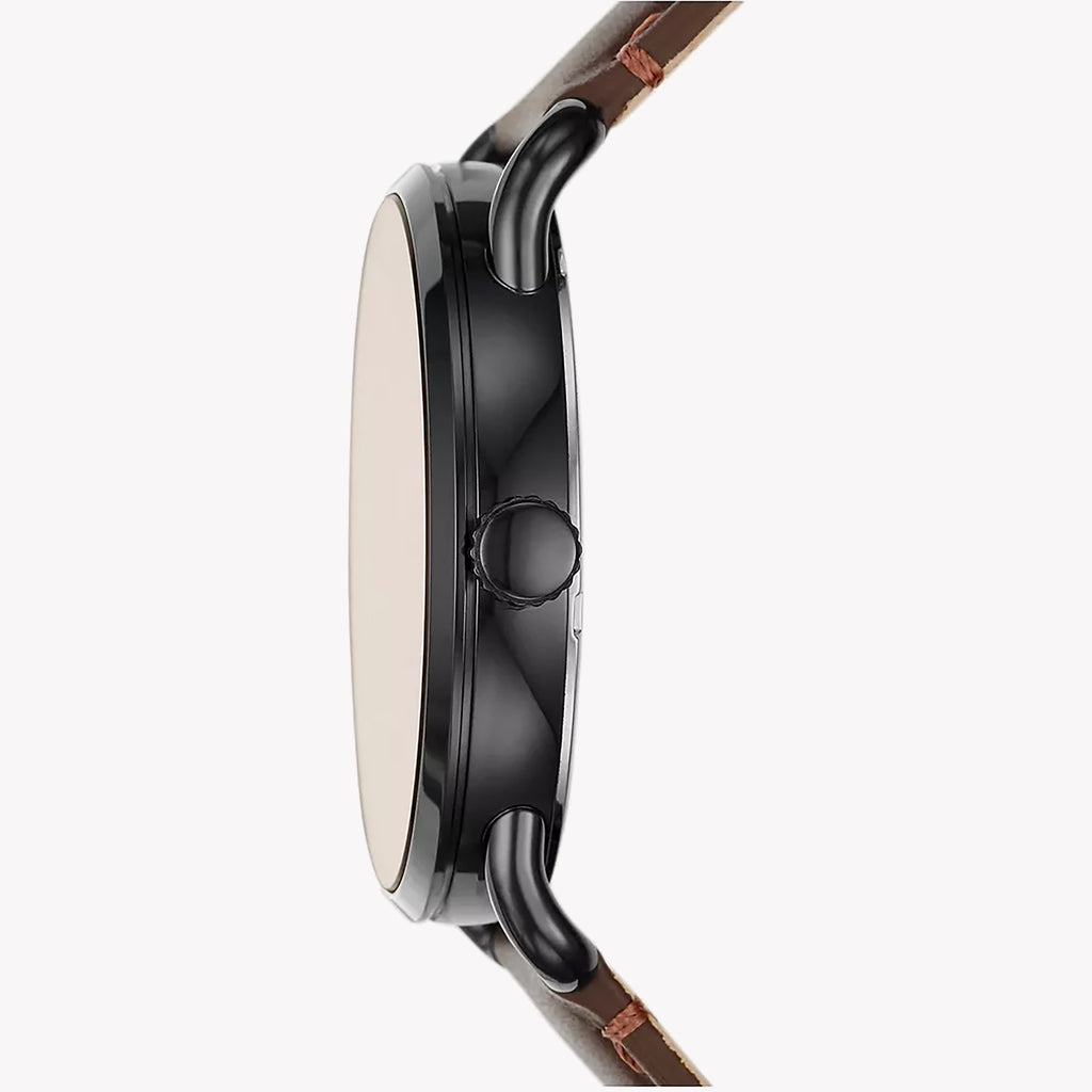 FOSSIL FS5666 SLEEK MODERNITY - MEN'S STAINLESS STEEL WATCH WITH BROWN LEATHER STRAP-i-Watch-3