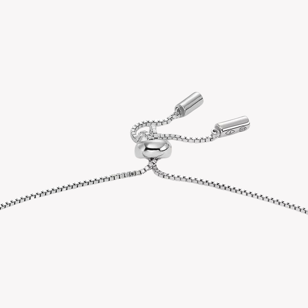 Fossil Women's Silver Bracelet, Texture Circle Slider | JFS00616040
