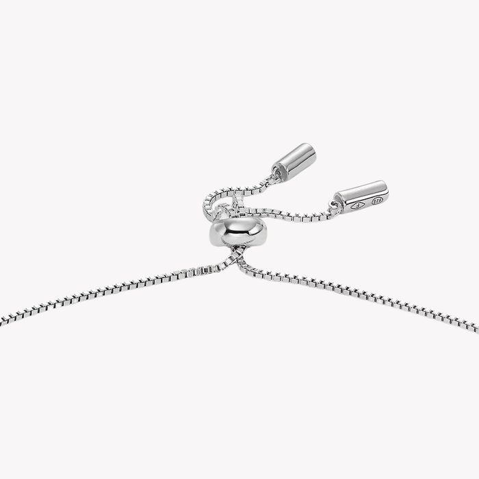 Fossil Women's Silver Bracelet, Texture Circle Slider | JFS00616040