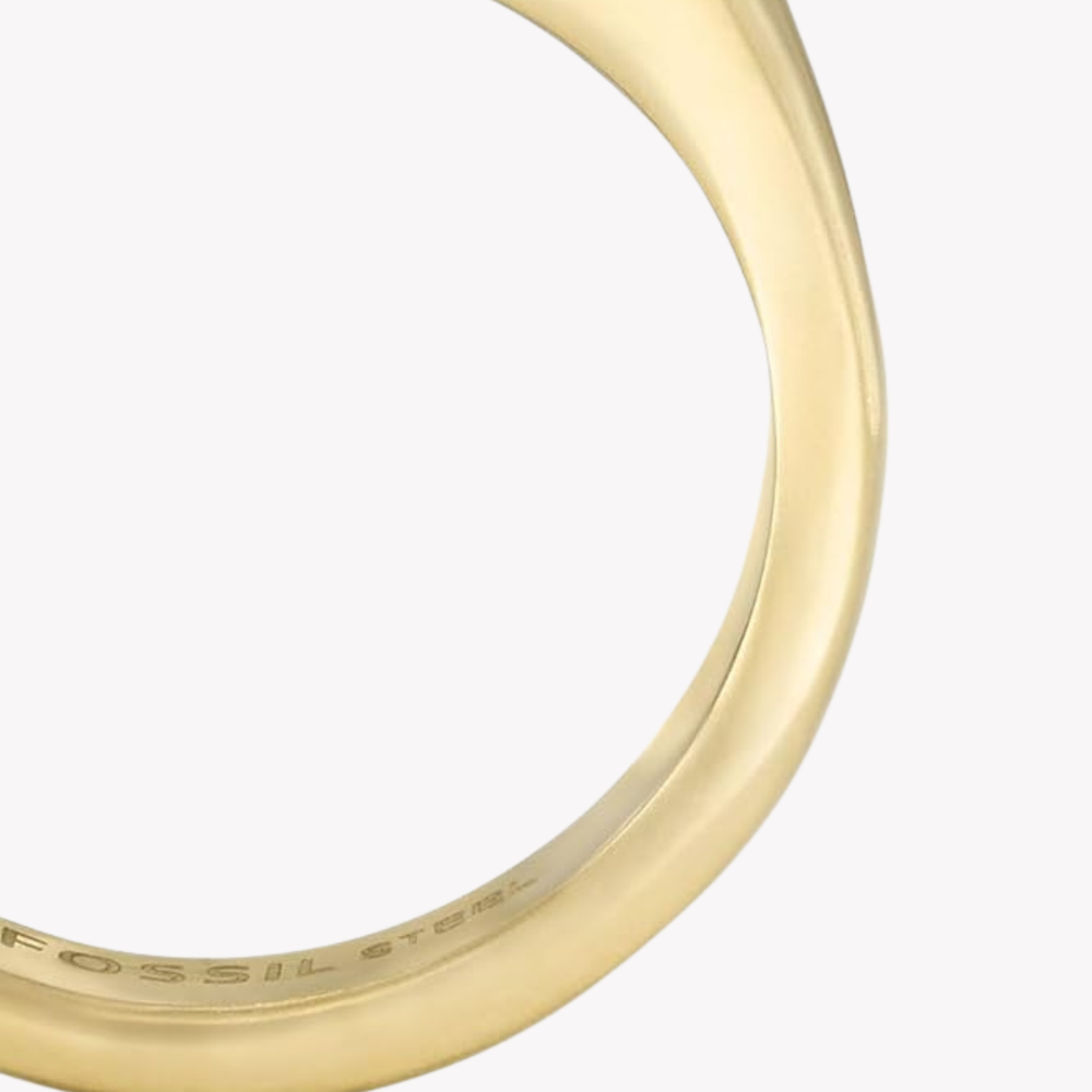 Fossil Jewels Men's Gold Ring, Red Agate Centerpiece | JF04605710512
