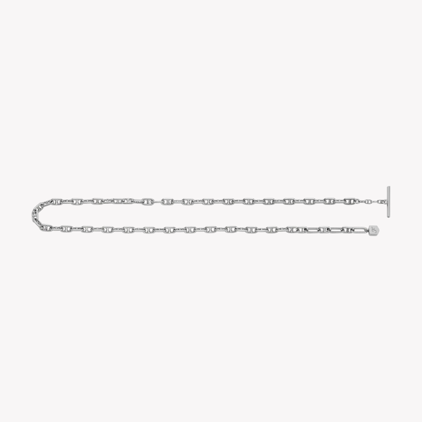 Fossil Women's Silver Bracelet, Double-Wrap Chain | JA7245040