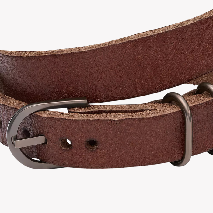 Fossil Jewels Men's Brown Bracelet, Double Wrap Leather Strap | JF04127200
