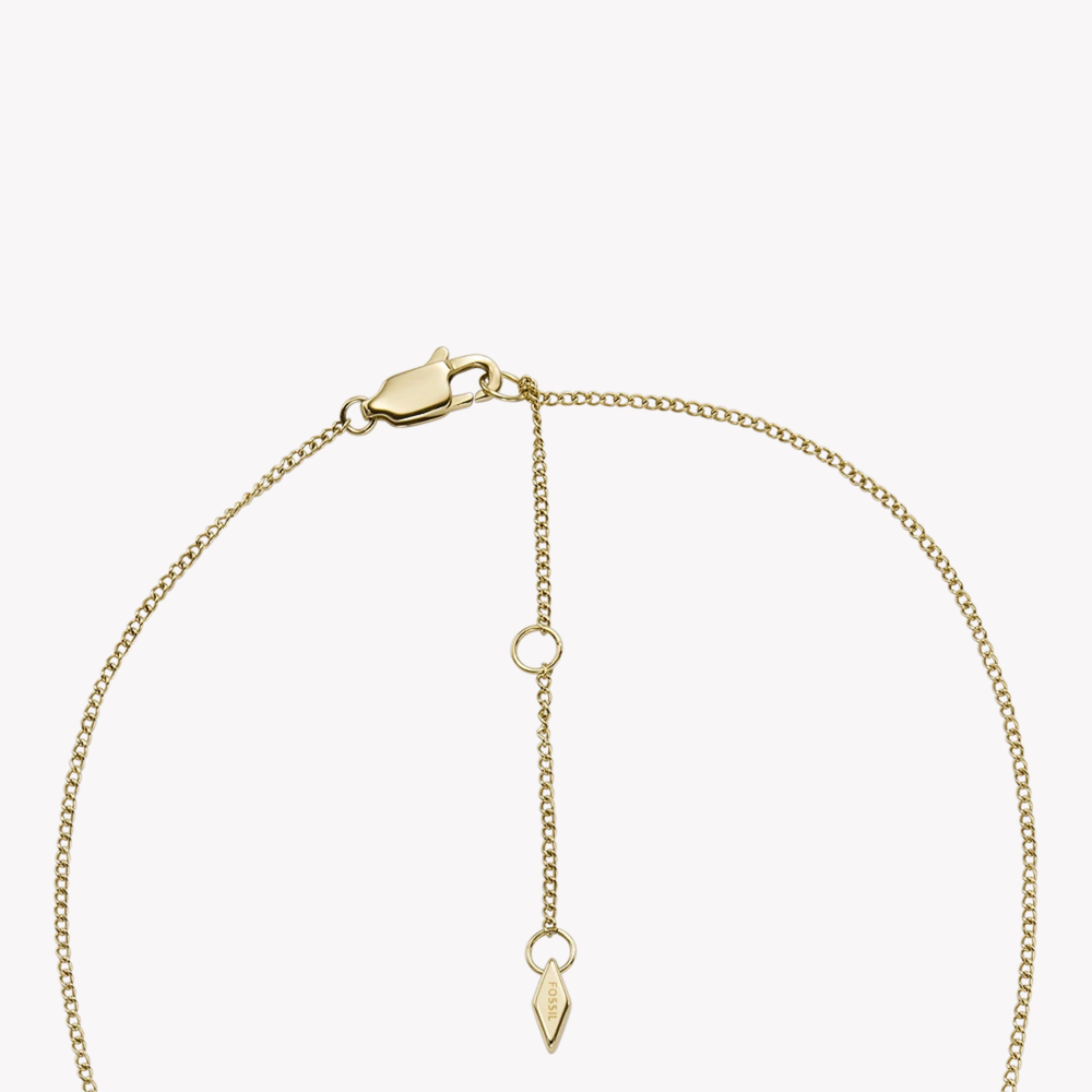Fossil Women's Gold-Tone Necklace, Clear Crystals | JF04530710