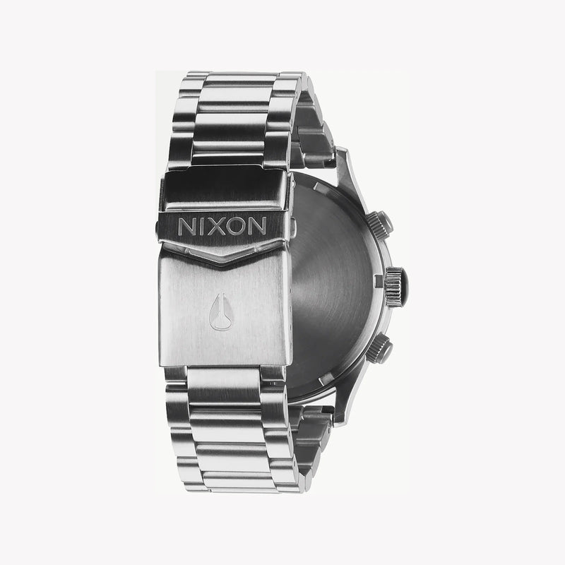Nixon Men's Silver Stainless Steel Watch, Black Dial | A386-000 by i-watch
