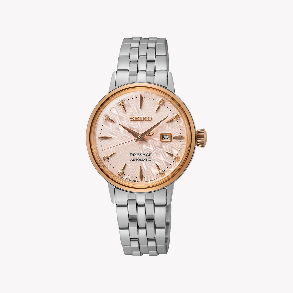Seiko Women's Silver Stainless Steel, Pink Dial | Sre012j1 by i-watch