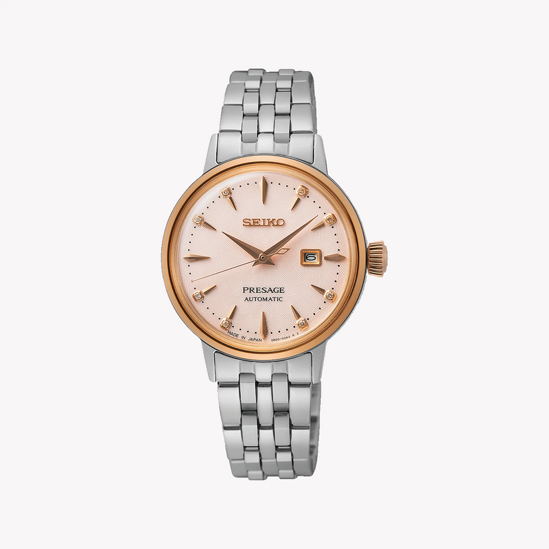 Seiko Women's Silver Stainless Steel, Pink Dial | Sre012j1 by i-watch