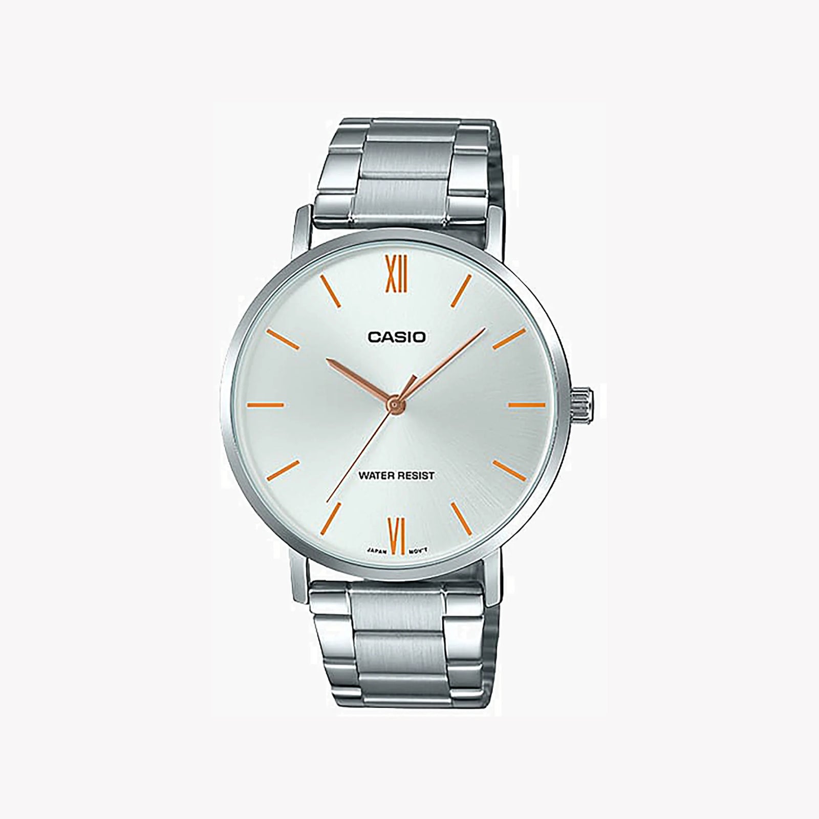 Casio Men's Silver Stainless Steel Watch, Silver Dial | Mtp-Vt01d-7b by i-watch