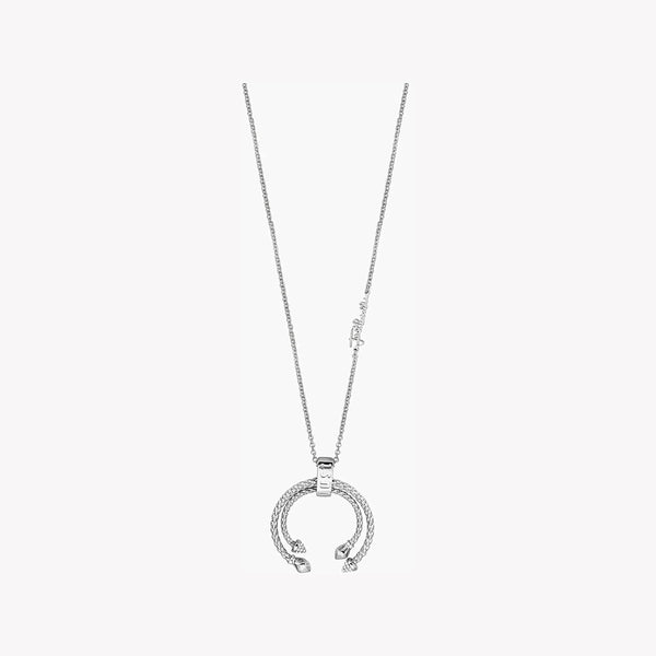 Just Cavalli Women's Silver Brass Necklace, Silver Finish | Jcnl00400100