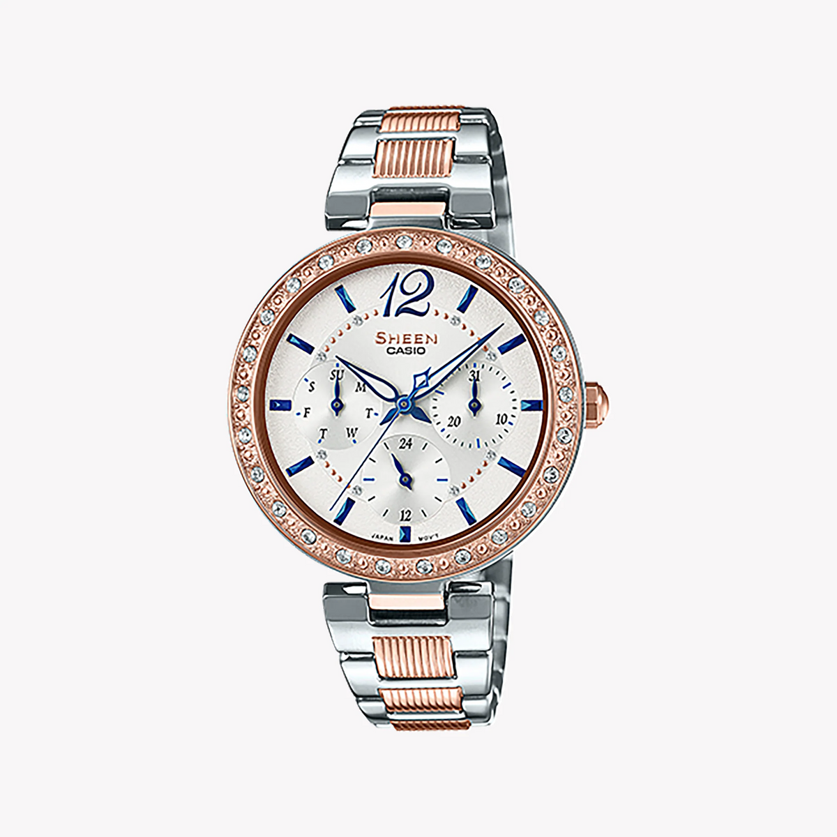 Casio She-3065spg-7budf Elegant Sporty Chic - Women's Rose Gold & Silver Watch by i-watch