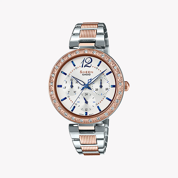 Casio She-3065spg-7budf Elegant Sporty Chic - Women's Rose Gold & Silver Watch by i-watch