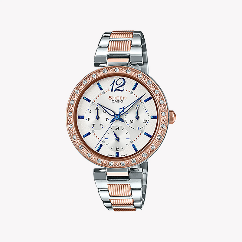 Casio She-3065spg-7budf Elegant Sporty Chic - Women's Rose Gold & Silver Watch by i-watch