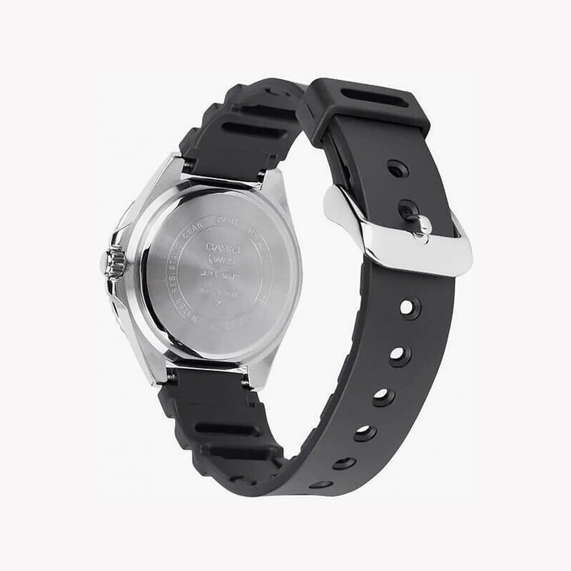 Casio Unisex Stainless Steel Watch, Black Resin Strap | Mdv-10-1a1vef by i-watch