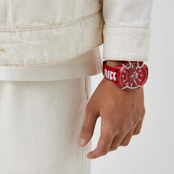 Diesel Men's Red Resin Watch, Fabric Band | Dz4620 by i-watch
