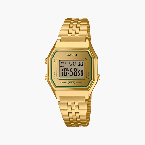 Casio Men's Gold Watch, Green Dial | La680wegv-9aef
