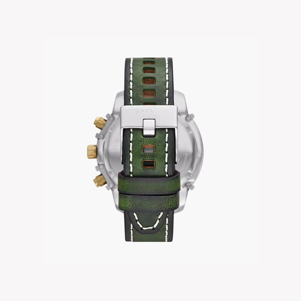 Diesel Men's Black Leather Watch, Green Band | Dz4585 by i-watch