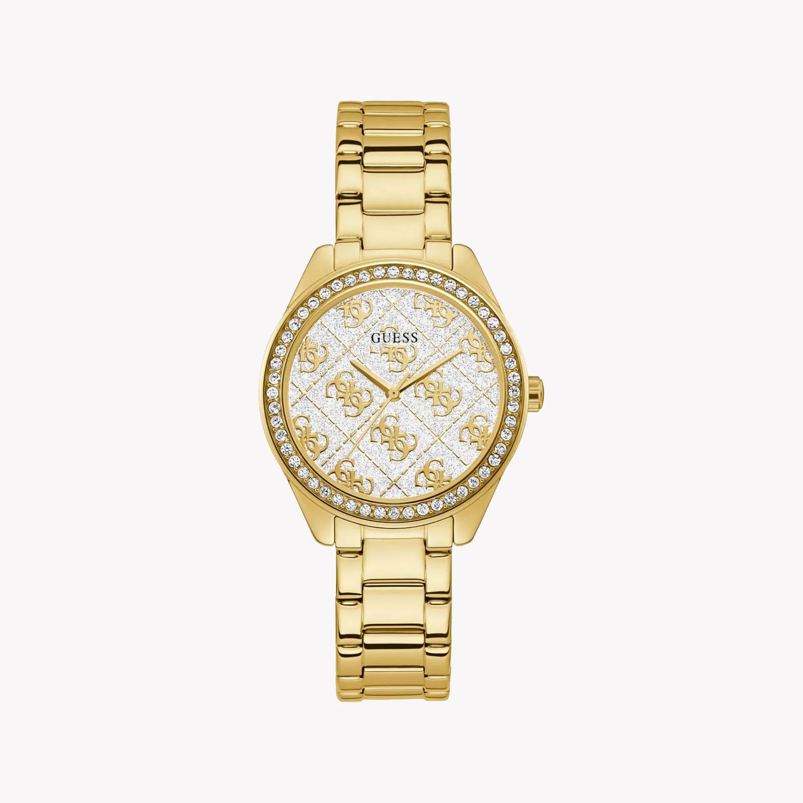 Guess Women's Gold Stainless Steel Watch, White Dial | Gw0001l2 by i-watch
